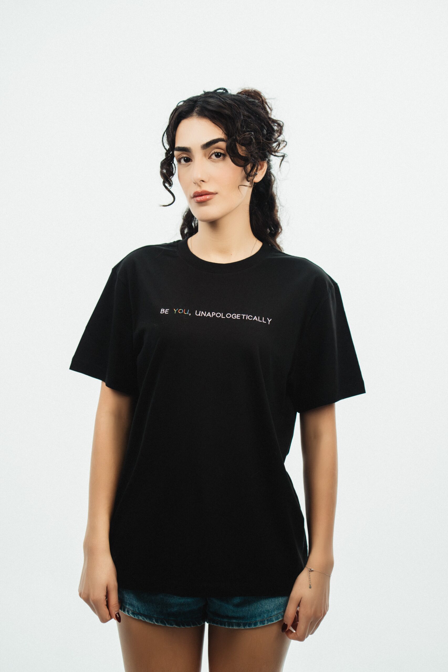 Regular Siyah Be You Tshirt - Görsel 2