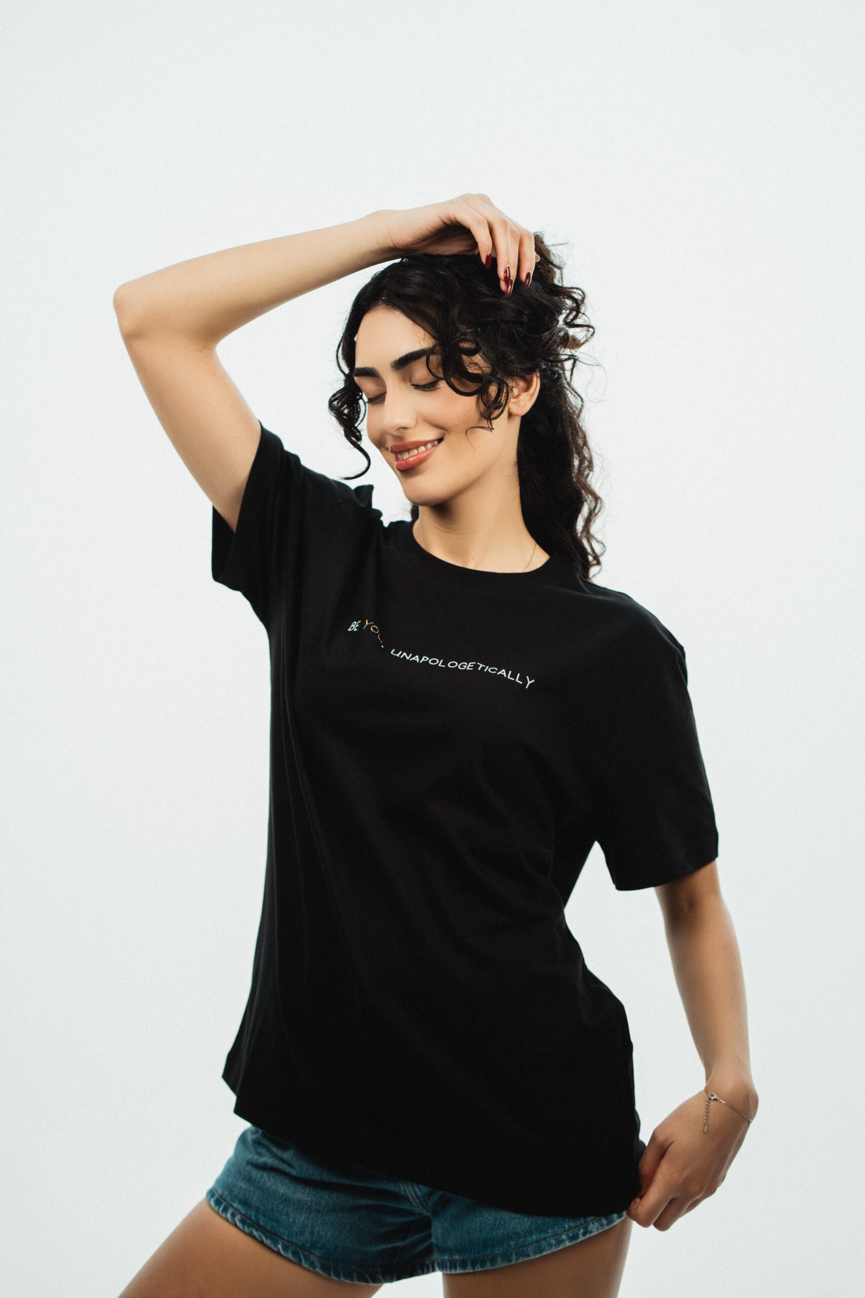 Regular Siyah Be You Tshirt - Görsel 3