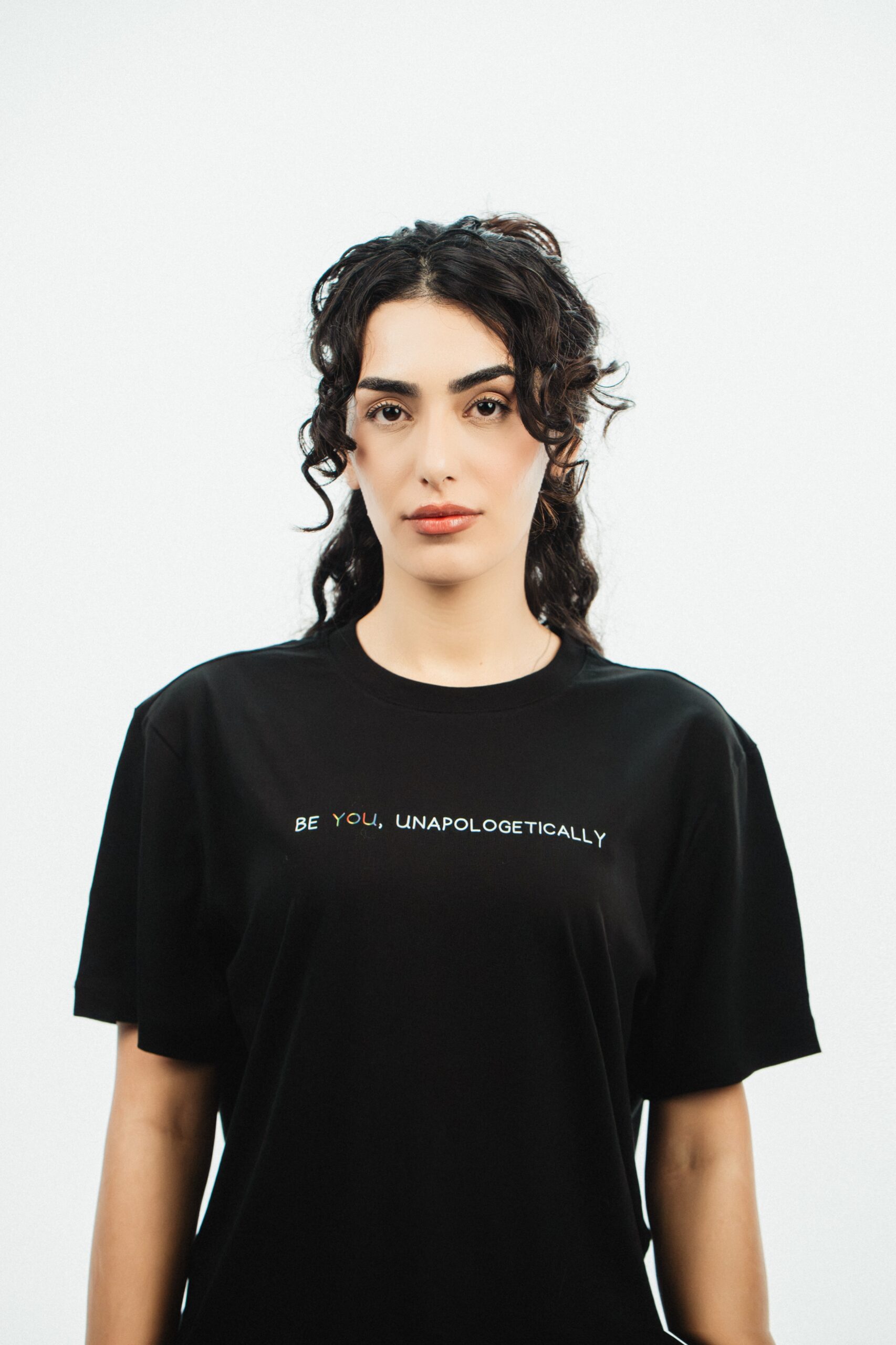 Regular Siyah Be You Tshirt - Görsel 4